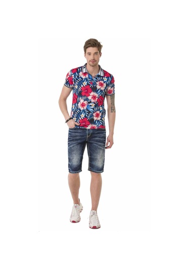 Ck251 Mavi Kot Şort Mavi