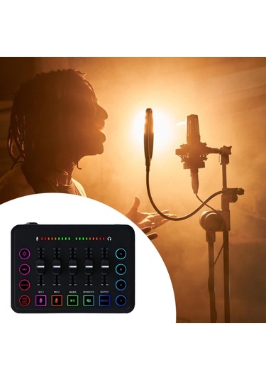 Homyl Şarkı Söyleme Kayıt Ses Kartı Taşınabilir Uyumlu Kompakt