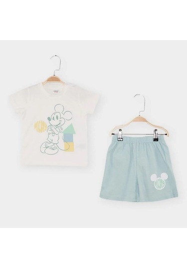 Çimpa Mickey Bebe Pijama Takımı 21741 Ekru