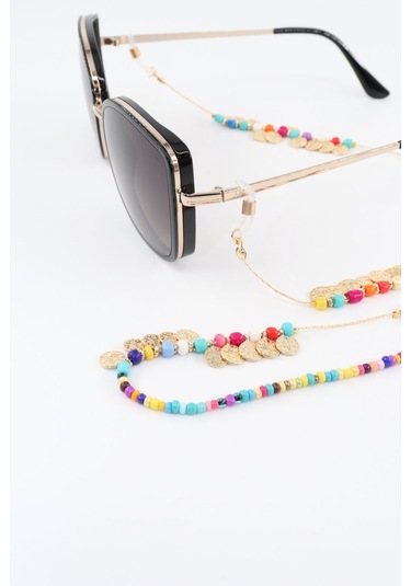 Gold Tuğralı Boncuklu Gözlük Ipi Kadın Gözlük Zinciri. Gözlük Ipi. Gözlük Ipi Askısı. Gözlük Zinciri Gold