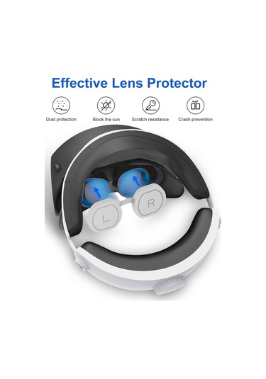 Playstation Vr2 İçin Lens Koruyucu Kapak, Toz Geçirmez, Çizilmez Silikon Koruyucu Lens Kapağı - Gri
