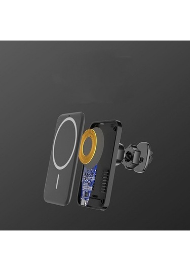 Wisdomselect Qi 15w Otomatik Sıkma Araç Telefonu Tutucu Kablosuz Şarj-15w Evrensel-siyah Siyah Vantuzlu 6v8ca4