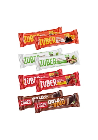 Züber Atıştırmalık Bar 8 Li Karma Paket / 4 Çeşit