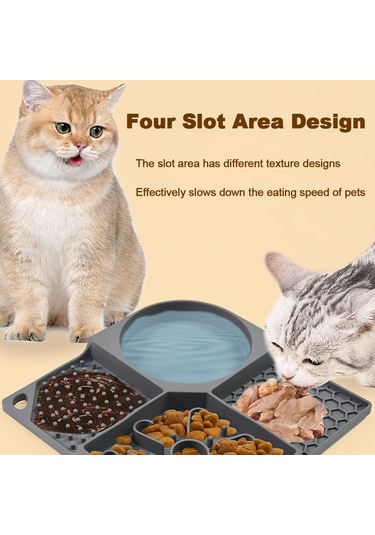 Kosona Köpek Yavaş Yeme Matı Silikon Emici Dikdörtgen Atıştırmalık Tutucu Duş Dağıtıcı Evcil Hayvan Paspası Mor Diğer