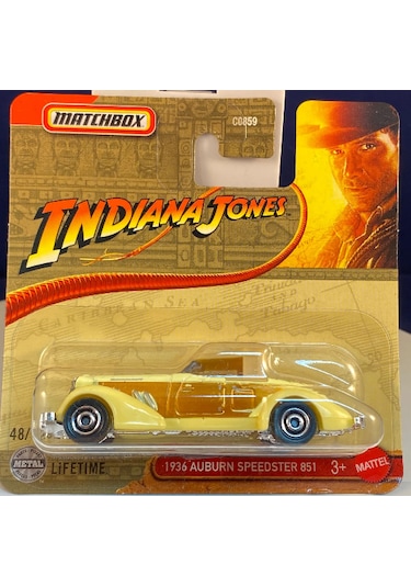 Matchbox Indiana Jones 1936 Auburn Speedster 851 Açık Sarı