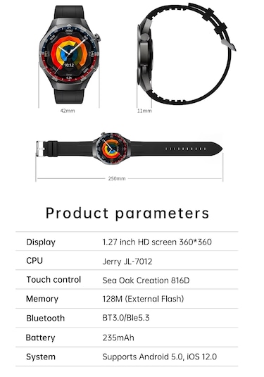Vwar SK8 Mini 42 MM 3 Kordonlu Kalobee Kadın Akıllı Saat (İthalatçı Garantili)