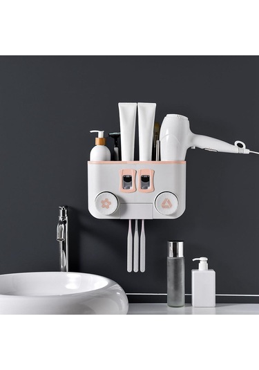 Suntek Tuvalet Banyo Ev Pembe Için Diş Fırçası Dispenseri Ve Diğer