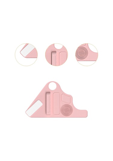 Suntek Silikon Fırça Temizleme Matı Makyaj Bilekliği Pembe