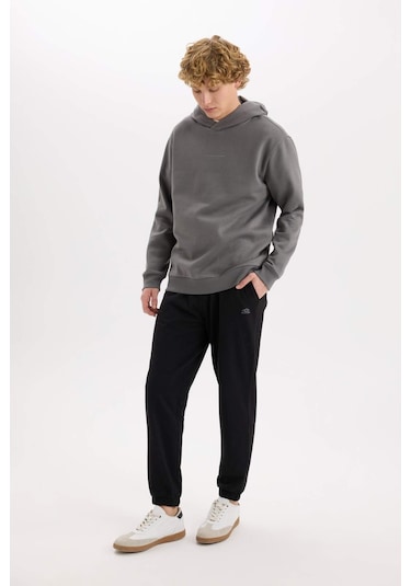 DeFacto Regular Fit Eşofman Altı Cepli Basic Düz Beli Bağcıklı Lastikli Paça D4416AX25SPBK81