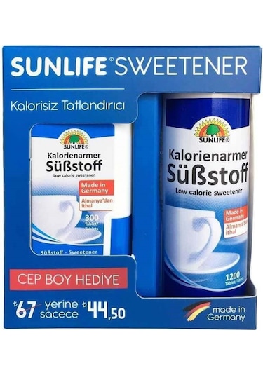 Sunlife Sweetener Tatlandırıcı 1200 Adet + 300 Tablet