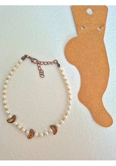 İncil Ve Ud Ağaçlı Doğal Boncuklu Bayan Halhal