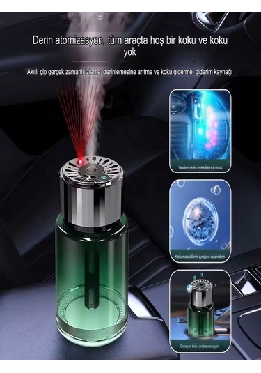 Şarjlı Araç Ev Ofis İçi Yıldız Tavan Efektli Difüzör 160ml Sess