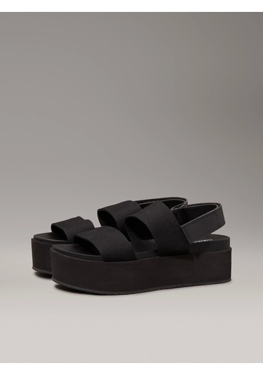 Calvin Klein Flatform Sandal Slıng In Siyah