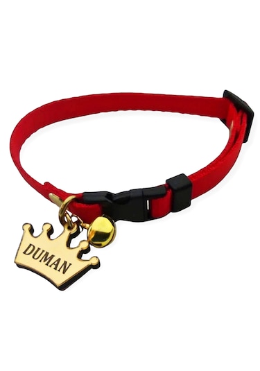 İsimli Kedi Tasması , Kedi İsimlik , İsme Özel Tasma , Kırmızı