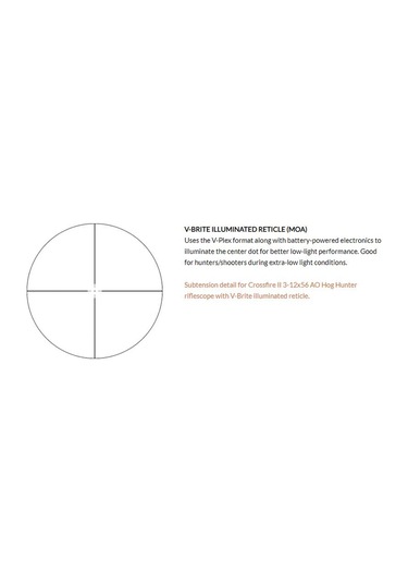 Vortex Crossfire II 3-12x56 Hog Hunter V-Brite (MOA) Reticle Tufe Çok Renkli