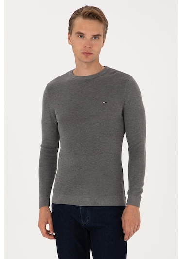 U.s. Polo Assn. Erkek Gri Melanj Kazak /triko 50313667-vr086 Gri Melanj