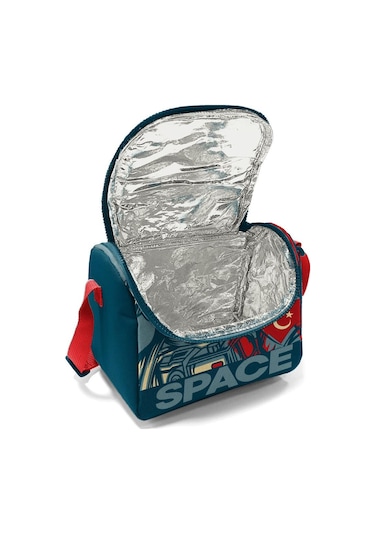 Coral High Kids Çivit Kırmızı Astronot Desenli 3 Lü Okul Çanta Seti Set0114389