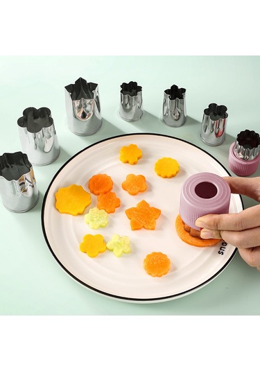 Sebze Kesici Şekil Seti Mini Kurabiye Kesici Seti Meyve Bisküvi Diğer