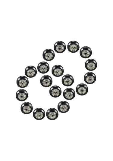 Yaleker 3d Yazıcı Pom Pasif Yuvarlak Rulmanlı Kayar Çarkı - 23.89mm Dış Çap, 16mm İç Çap, 5mm Delik, 10.23mm Kalınlık, 20 Adet 625zz Rulmanlı
