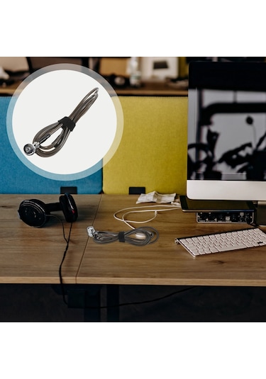 Dizüstü Bilgisayar Kilidi Genişletilmiş Çelik Kablo Siyah Dizüstü Bilgisayar