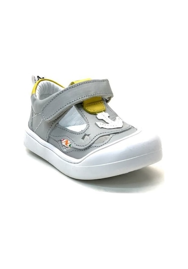 Tuğba Ortopedi 1759 Erkek Bebe İlk Adım Ayakkabı Gri/sarı Gri - Sarı