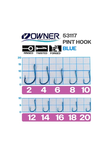 Owner Pınt Hook Blue 53117 No.8 Olta Kancaları 335018826