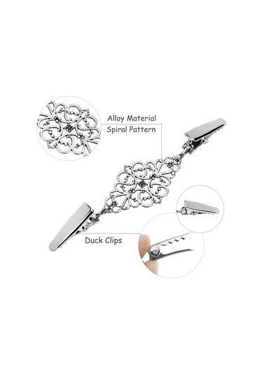 Moda Retro Yeni Ördek Klips Tokalar Kazak Bluz İğnesi Şal Broşu Hırka Klipsi Antik Gümüş