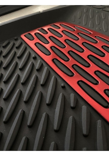 Renault Megane 3 Sporttourer 2009-2016 Krom Kırmızı Lüx 4d Havuzlu Oto Paspas Takımı