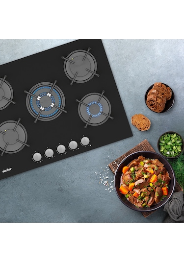 Simfer 3704 Ankastre Siyah Cam Ocak