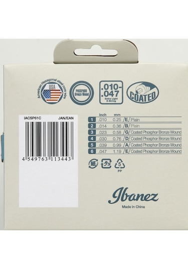 Ibanez IACSP61C Phosphor Bronze Extra Light Takım Tel Akustik Git