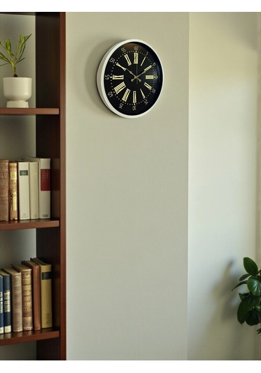 36 Cm Krem Dekoratif Duvar Saati çok Renkli