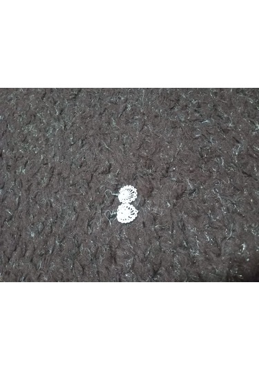 El İşi Örgü Küpe Beyaz