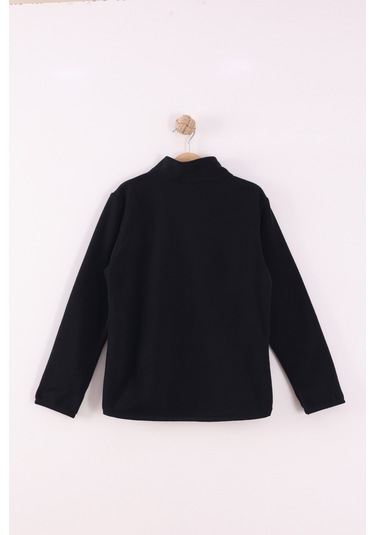 Monox Çocuk Unisex Parmak Geçmeli Polar Ceket Siyah