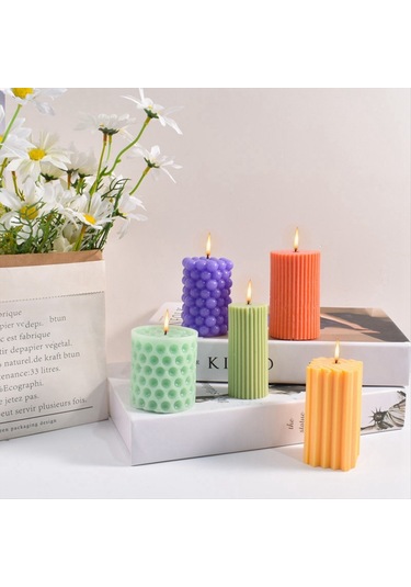 Gildedwill Kendin Yap Mumluk Yapımı Aromaterapi Mum Kalıbı El Yapımı Silikon Mum Kalıbı Altıgen Top Mum Kalıbı