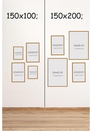 Artavessa 4 Parça Ahşap Çerçeve Görünümlü Mdf Tablo Seti - CRCVSZARTEVESSASTKO49