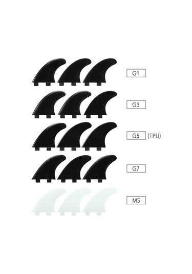Vkemall G5 Tpu Kayak Ayakçıkları 3'lü Set - Esnek, Güvenli Kullanım - Sürf Tahtası Yerine Değiştirme Parçaları Siyah