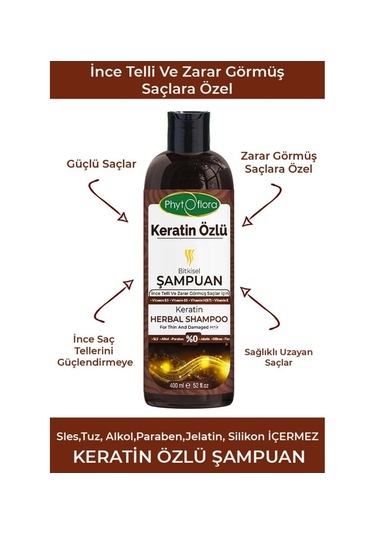 Phytoflora Keratin Özlü Şampuan 400 ML