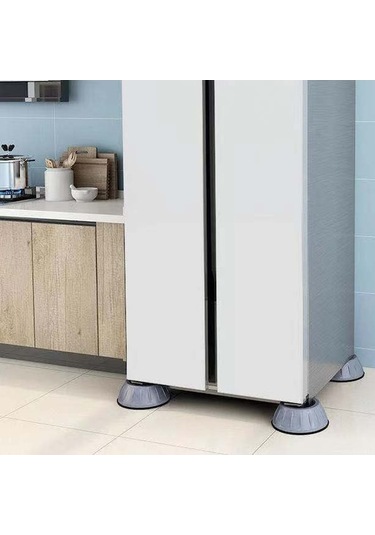 Xianwen 4 Parça Çamaşır Makinesi Titreşim Önleyici Ayak Mat Beyaz - Turkuaz