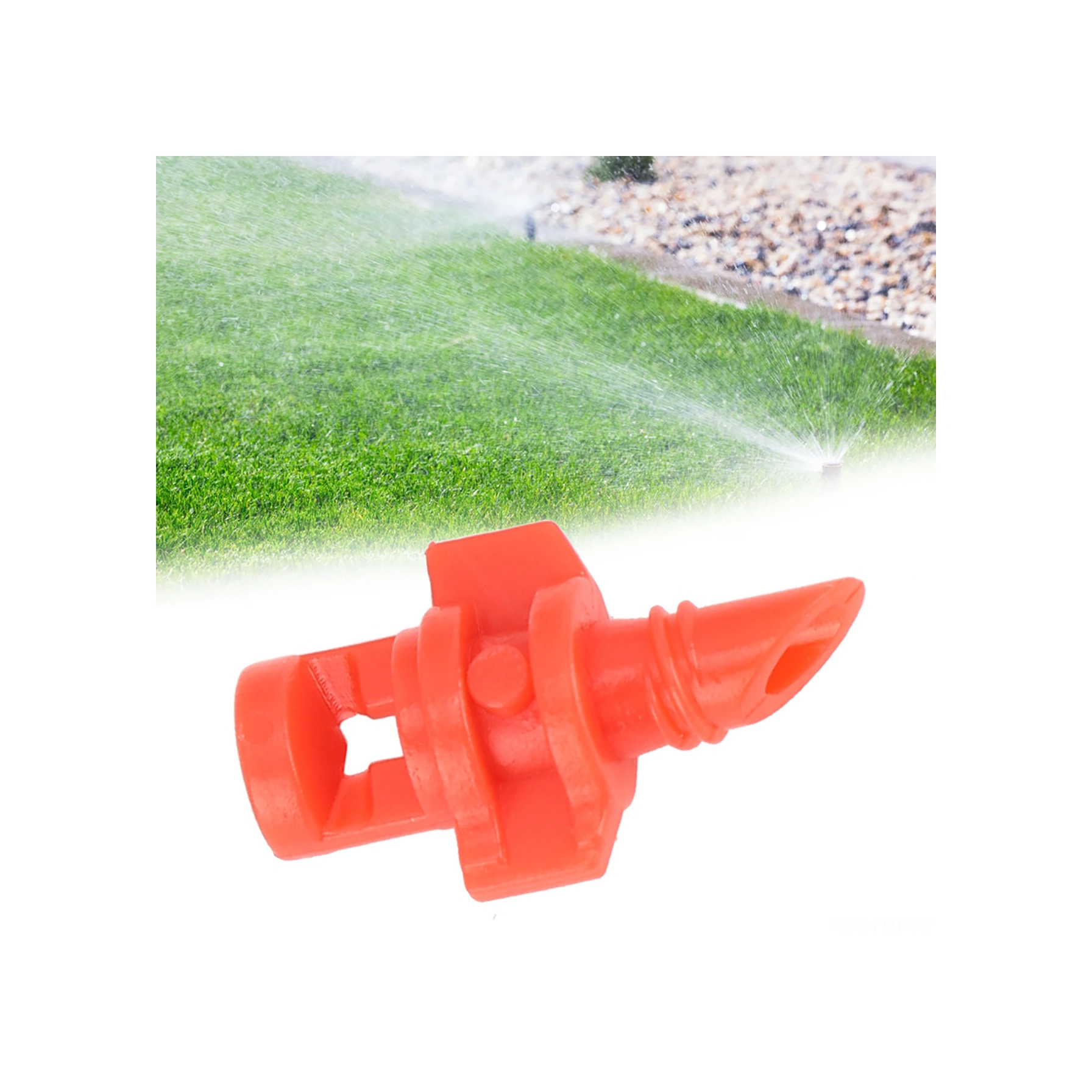 Hangfox Kırmızı 360 Derece Mikro Buharlandıran Sulama Başlığı - Çiftlik Bahçe Seralar İçin Dayanıklı Plastik 100 Adet Paket