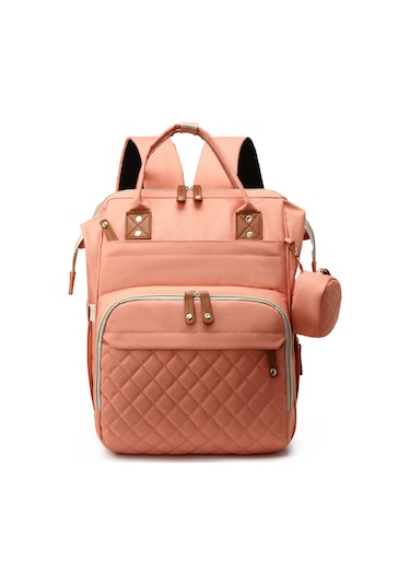 Büyük Kapasiteli Taşınabilir Anne Bebek Çantası Pembe