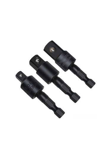 Aubyhe Krom Vanadyum Çelik 3'lü 360 Döner Hex Kolu Universal Soket Adaptör Seti - Dar Mekanlar İçin, Ev/atölye Tamiri