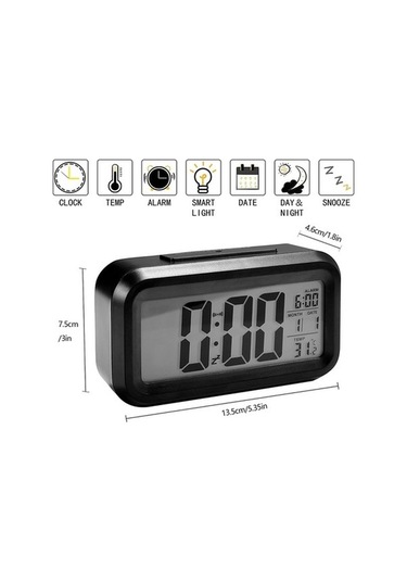 Trendooze Saati Saat, Saat Özel Model Led Ekranlı Dijital Çalar Büyük Başucu Anasayfa 12/24 Kl