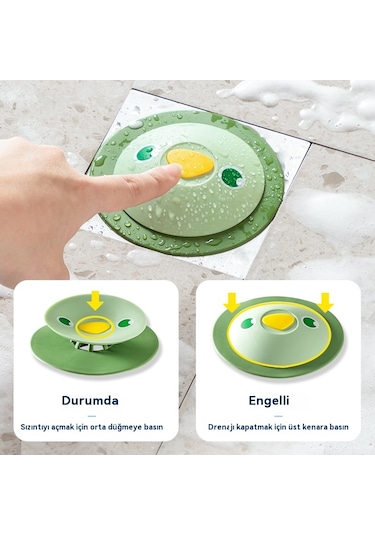 Yer Süzgeci Koku Giderme Tapası Ve Böcek Geçirmez Kapak-3 Parçalı Çok Renkli