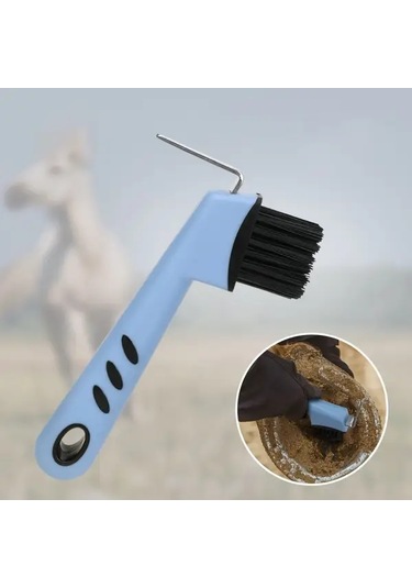 Elmpaly Metal Kancalı At Nalı Temizleme Fırçası Dayanıklı Pp Malzeme Ergonomik Sap