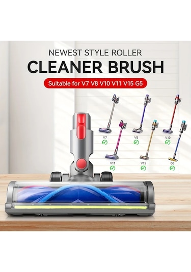 Elmpaly V7 V8 V10 V11 V15 Supurge Firca Basligi Yesil Isikli Ev Temizliği Yedek Parça