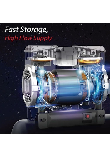 Kobb KBK8S 1.2 Hp 8 L 8 Bar Yağsız Sessiz Taşınabilir Hava Kompresörü