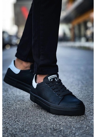 Ch983 - Cst Tennis Erkek Ayakkabı Sıyah/beyaz Çok Renkli