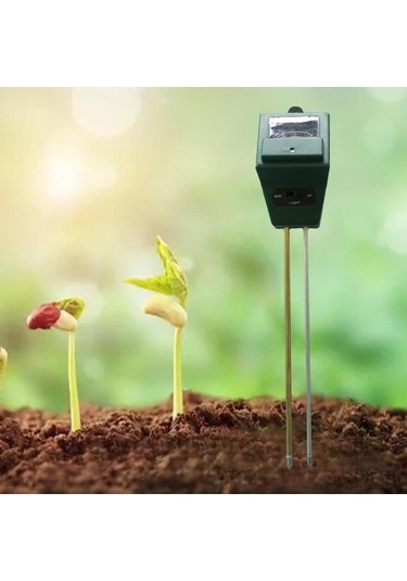 Trendooze Homyl Bitkiler İçin 3'ü 1 Arada Toprak Nemi Işık Ph Analiz Cihazı Kırmızı Model