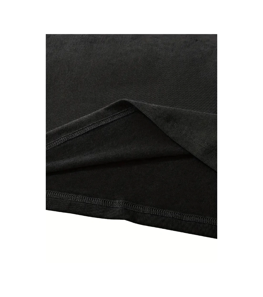 Amorluxe Fiyonk Baskılı Siyah Oversize Unisex T-shirt- Siyah