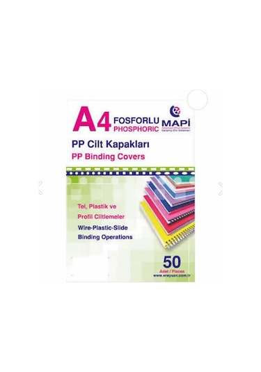 Mapi A4 Pp Opak Kapak (kum Desen) 450 Mikron Beyaz 50 Adet 1900.0